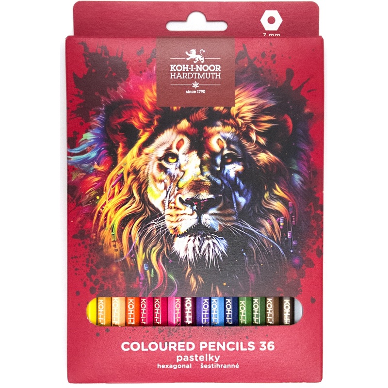 Изображение товара Цветные карандаши Koh-i-Noor Red Lion 36 цветов, шестигранные, для творчества Изображение товара Цветные карандаши Koh-i-Noor Red Lion 36 цветов, шестигранные, для творчества
