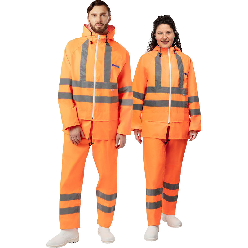 Изображение товара Костюм сигнальный влагозащитный Extra-V-КБР оранжевый размер 44-46