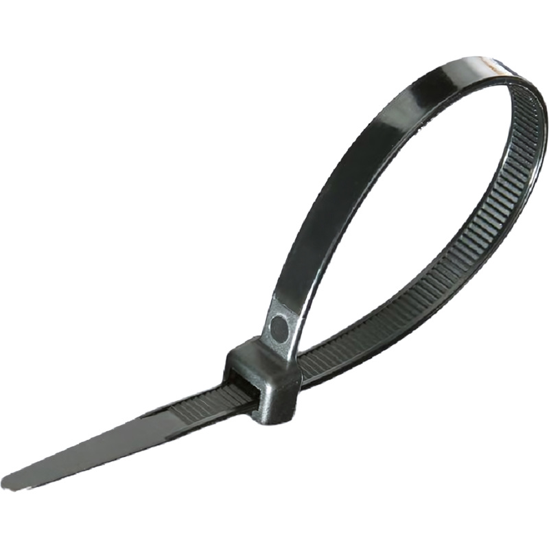 Изображение товара Кабельная стяжка (хомут) Fortisflex нейлоновая 5x300 (4.8х300 мм) чёрная 100 штук в упаковке (49417)