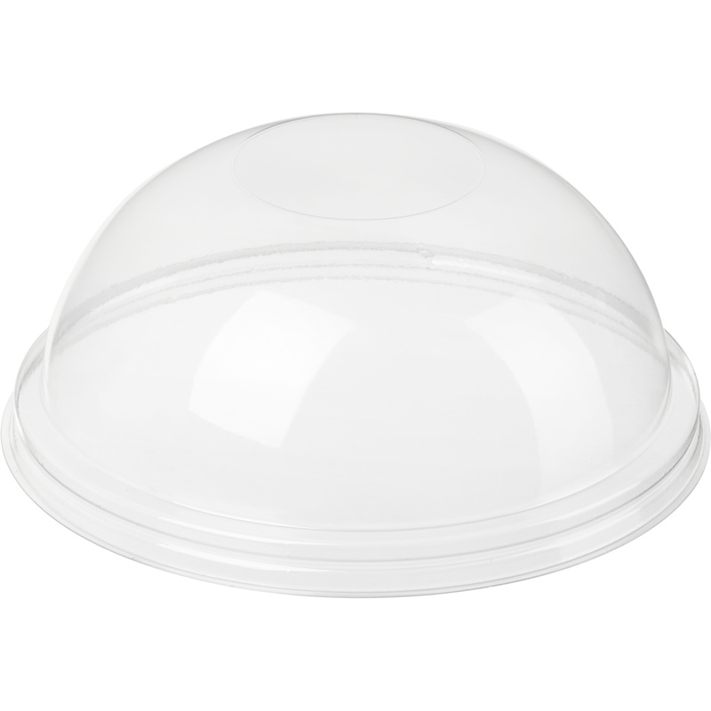 Изображение товара Крышка для стакана Стиролпласт 95 мм пластиковая прозрачная купольная 1000 штук в упаковке