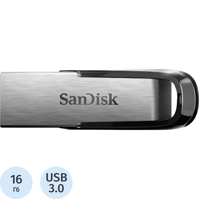 Изображение товара Флешка USB 3.0 16 ГБ SanDisk CZ73 SD CZ73-016G-G46 компактное и надежное устройство хранения данных