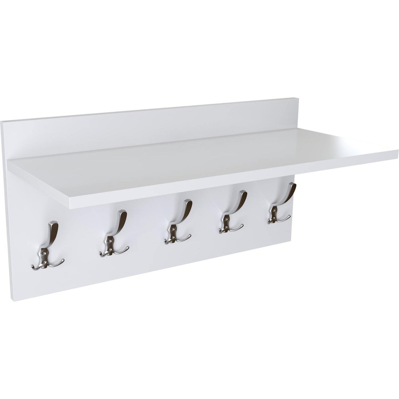 Изображение товара Вешалка Север (белый шагрень, 600х266х300 мм, 5 крючков)