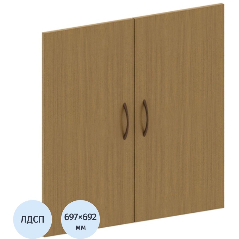 Изображение товара Двери низкие Канц ДК32.9 цвет орех 697х692 мм 2 штуки