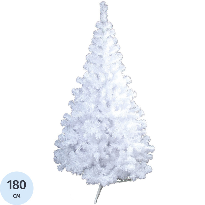 Изображение товара Искусственная елка Кристина 180 см белая напольная с 14 ярусам и ветками из ПВХ