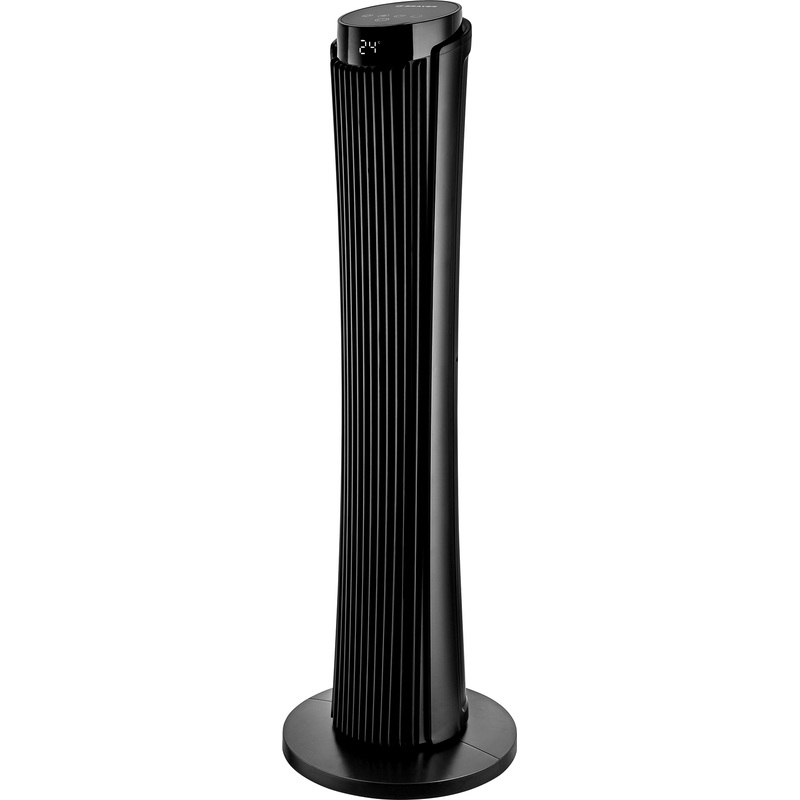 Изображение товара Напольный вентилятор Brayer BR4983 черный безлопастной с пультом и дисплеем