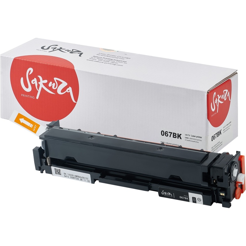 Изображение товара Картридж лазерный Sakura 067 BK для Canon черный совместимый 1400 страниц