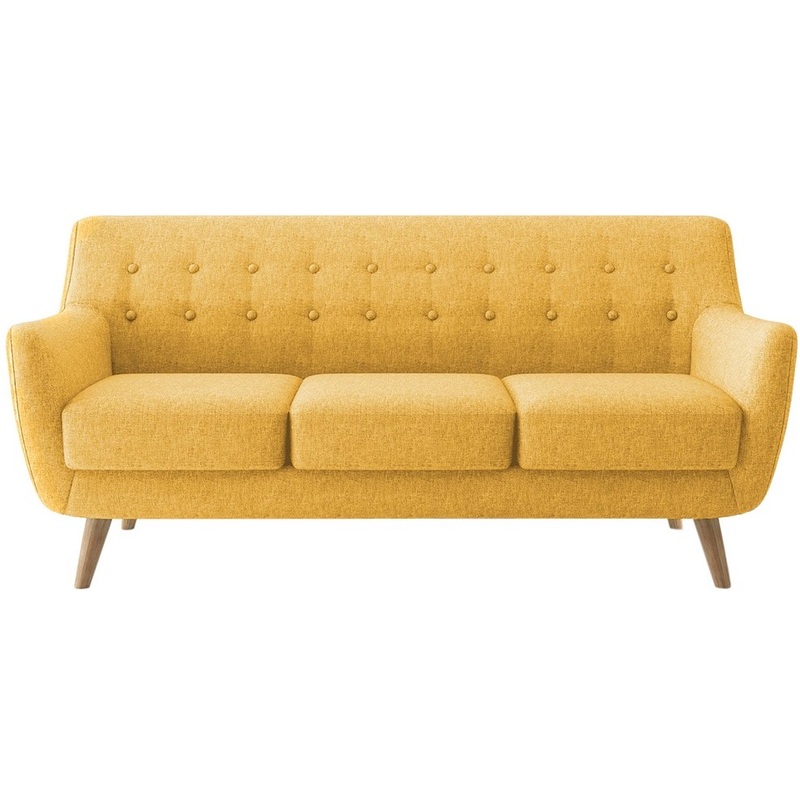 Изображение товара Диван трехместный M28 Picasso горчичный для современного интерьера