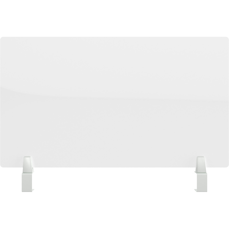 Изображение товара Экран акриловый на струбцине (белый глухой, 700х55х400 мм)