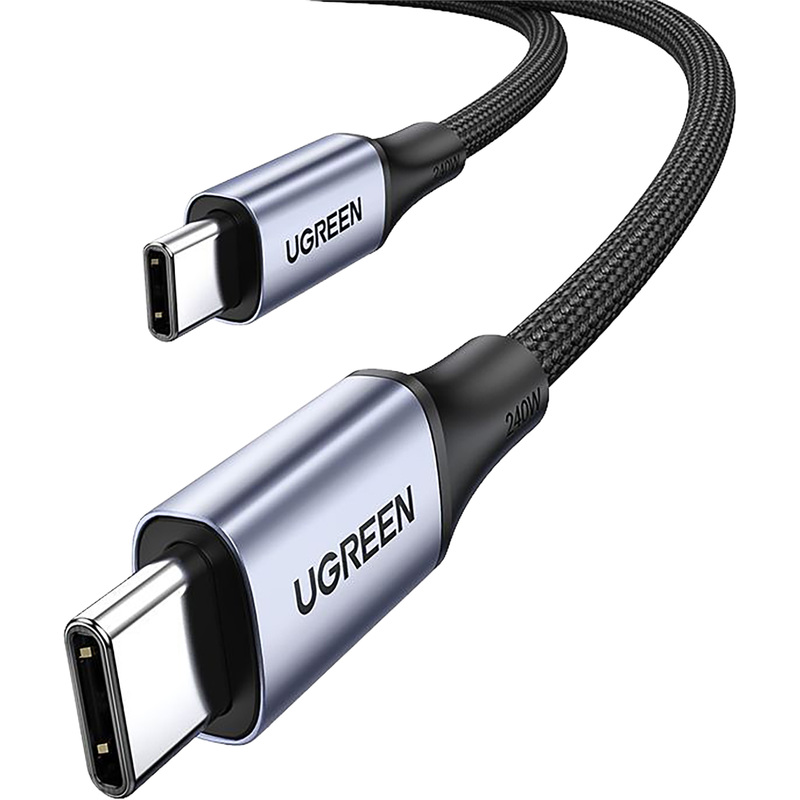 Изображение товара Кабель Ugreen USB Type-C 2 метра 240 Вт оплетка серый