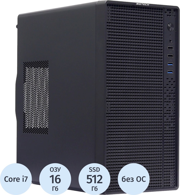 Изображение товара Системный блок игровой BigTech 7NG Core i7 12700KF/DDR4 16 ГБ/GeForce RTX 5060 8 ГБ/SSD 512 ГБ/без ОС (240061)