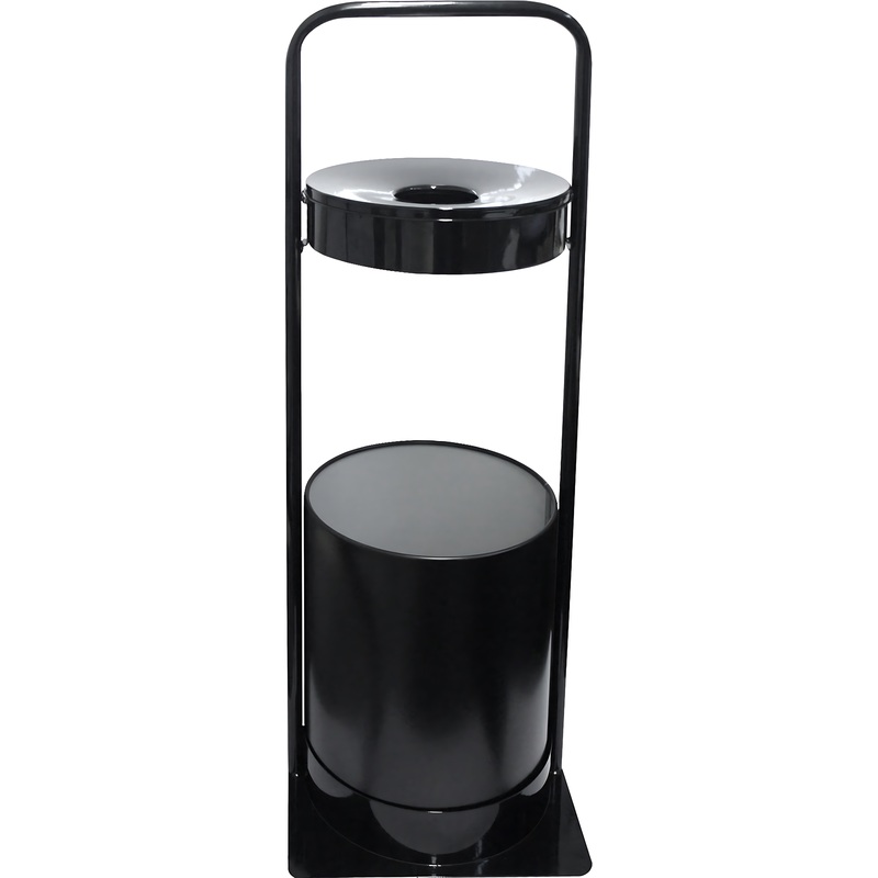 Изображение товара Уличная урна-пепельница СЛП-3-250 15 л оцинкованная сталь черная