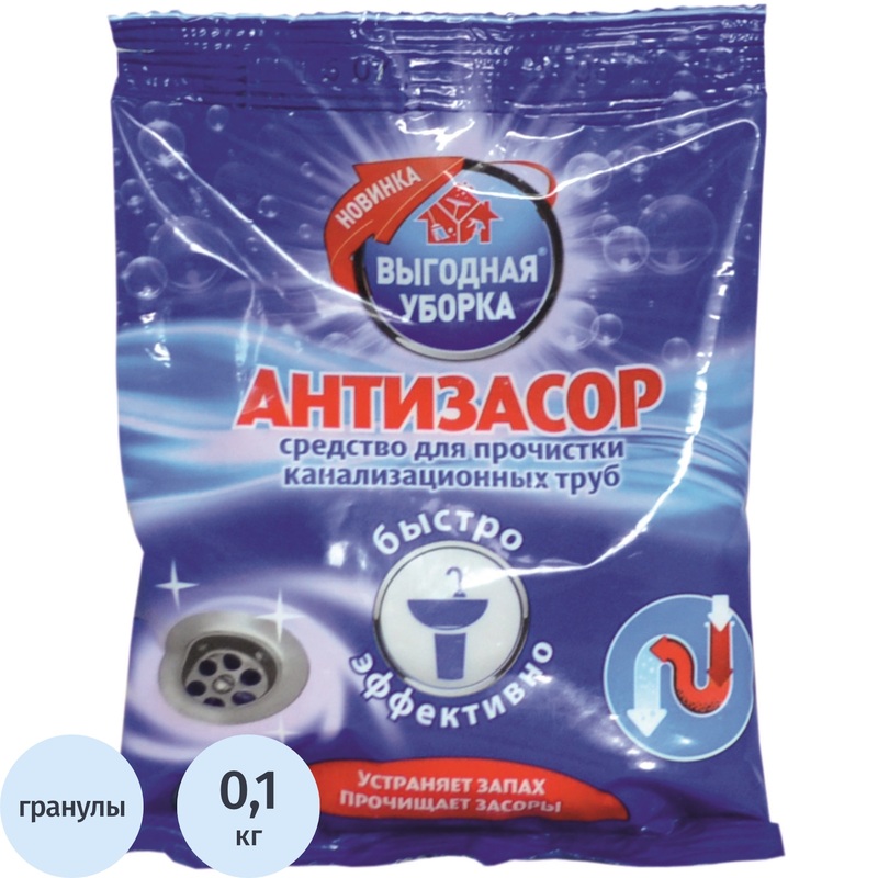 Изображение товара Средство для прочистки труб Антизасор гранулы 100 г