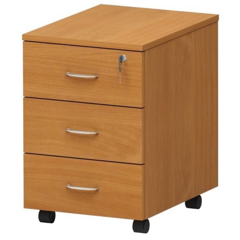 Изображение товара Тумба подкатная Эко с замком бук бавария 404x454x573 мм