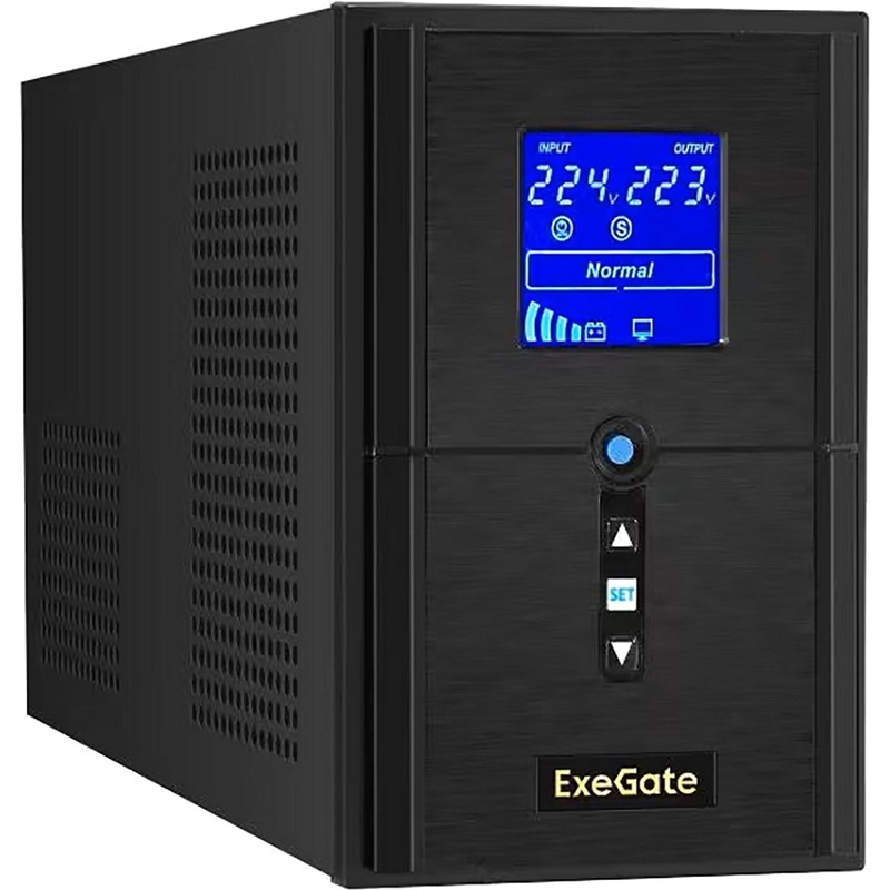 Изображение товара Источник бесперебойного питания ExeGate SineTower SN-1000 1000ВА USB дисплей
