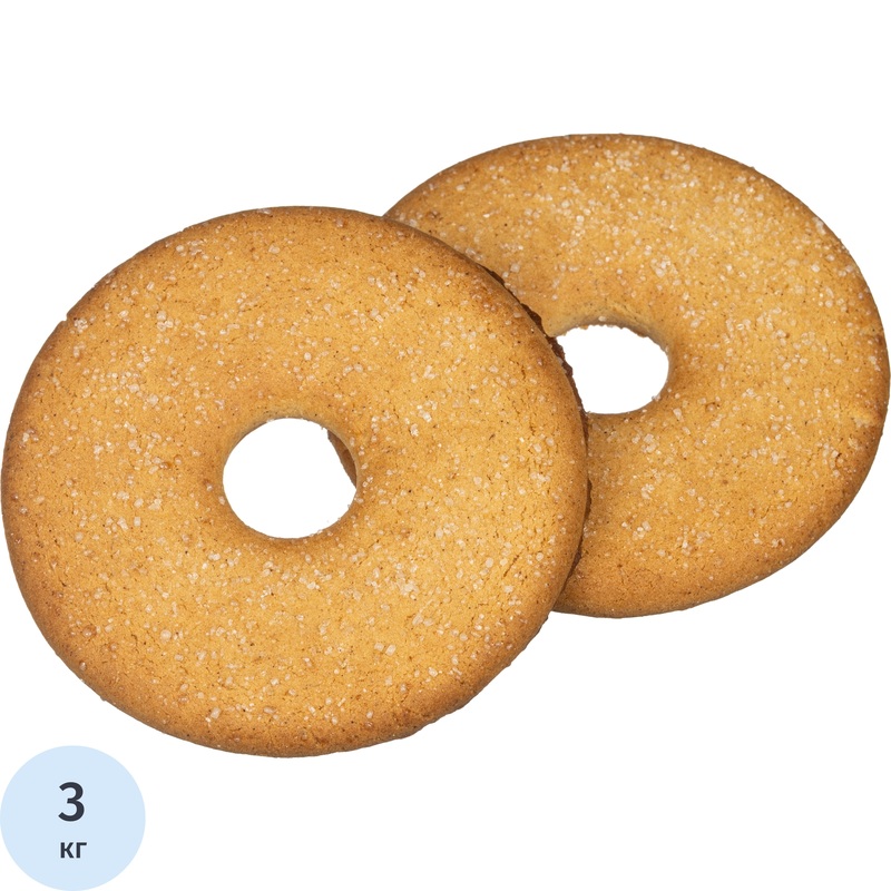 Изображение товара Печенье сахарное Остров изобилия Кольцо с корицей 3 кг