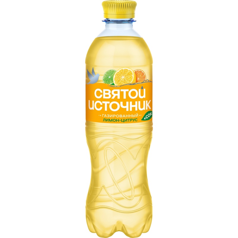 Изображение товара Святой источник Вода + Сок цитрус 0.5л газированный напиток 12 шт