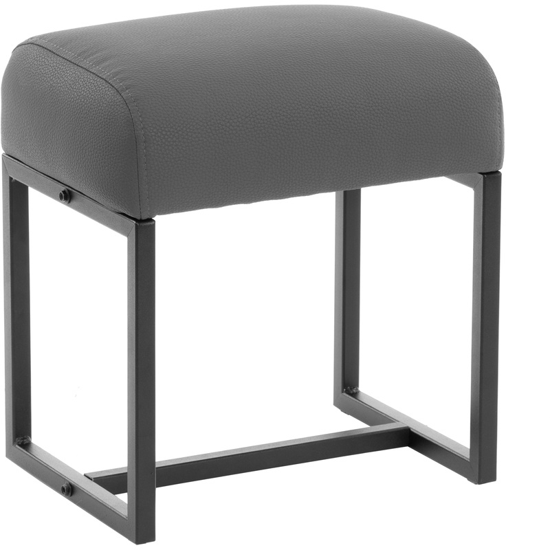 Изображение товара Пуф Charli LUX/Чарли Люкс тёмно-серый (экокожа, 400х290х450 мм)