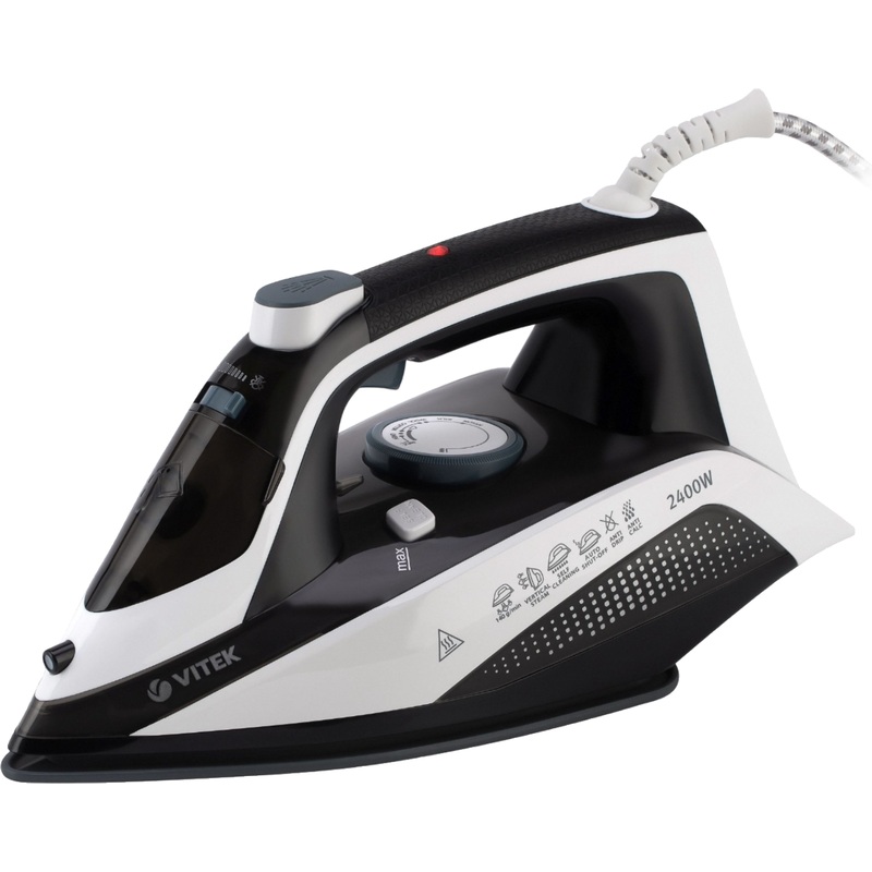 Изображение товара Утюг Vitek VT-8313 чёрный с функциями отпаривания и самоочистки