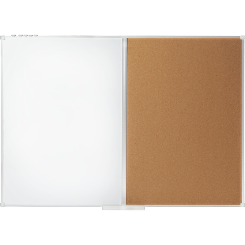 Изображение товара Доска комбинированная магнитно-маркерная/пробковая 90х120 мм двусекционная лаковое покрытие Attache Combo