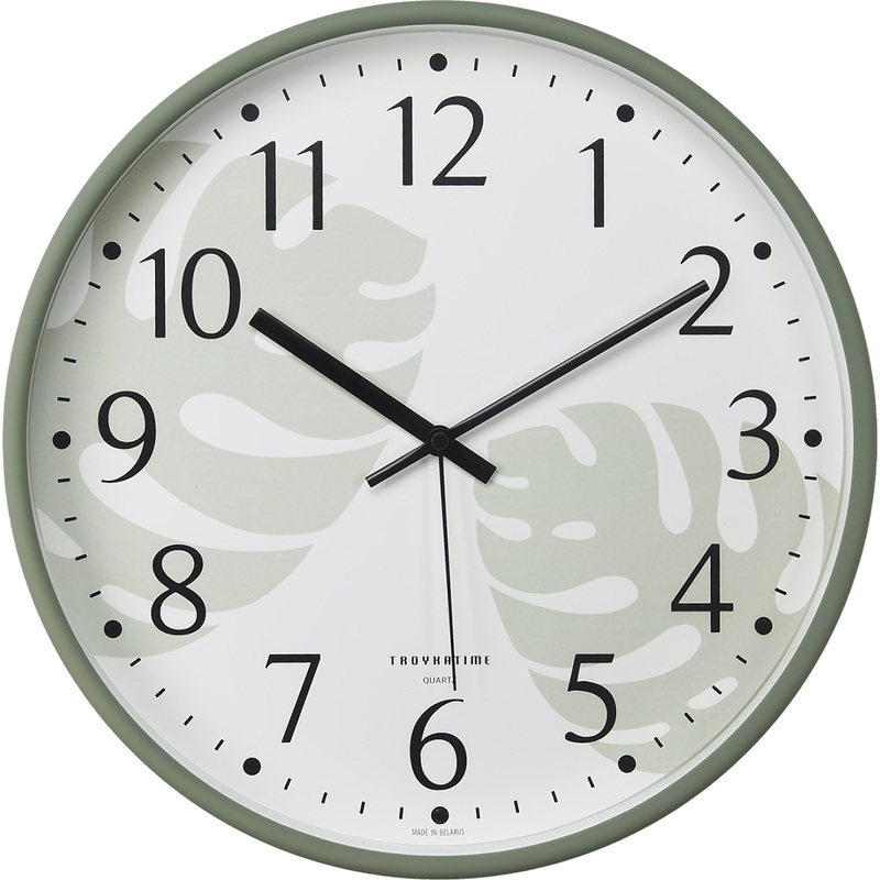 Изображение товара Настенные часы Troyka 30x30 см кварцевые пластиковые зеленые