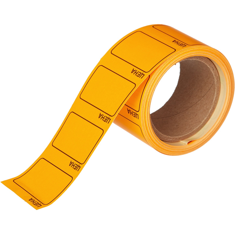 Изображение товара Ценники самоклеющиеся 35х25 мм оранжевые 5 рулонов по 250 штук