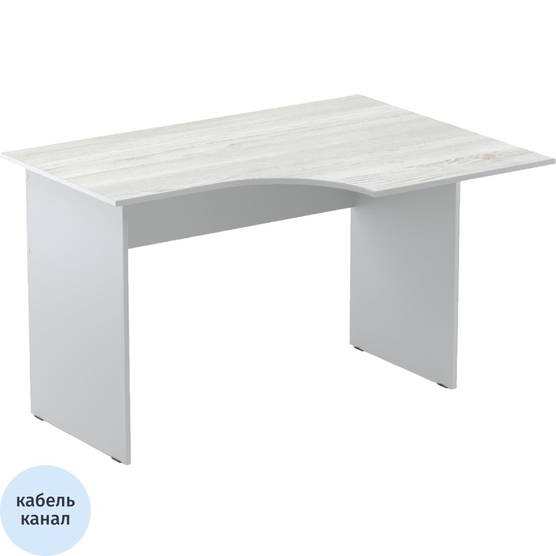 Изображение товара Эргономичный правый офисный стол из ЛДСП сосна/серый 1200x900x740 мм
