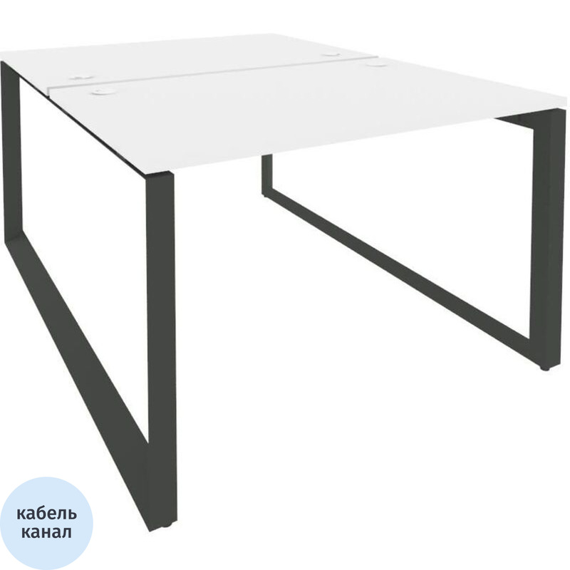 Изображение товара Рабочая станция на 2 рабочих места ONIX-О O.MO-D.RS-2.2.8 белый бриллиант / антрацит