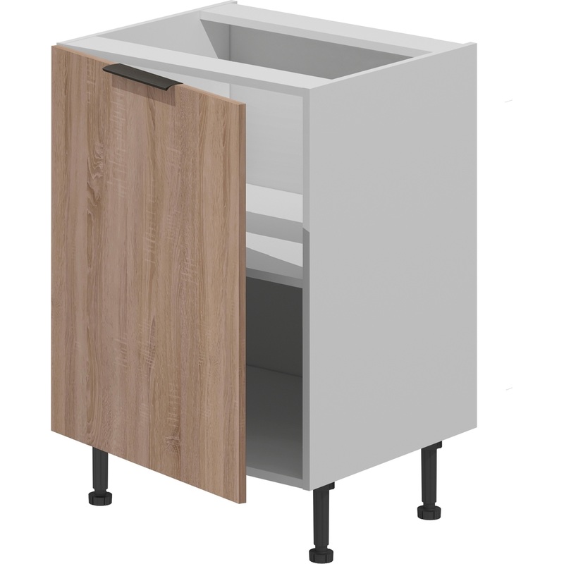 Изображение товара Шкаф кухонный база VOK B1D_72_45 дуб сонома/белый шагрень 450х530х870 мм