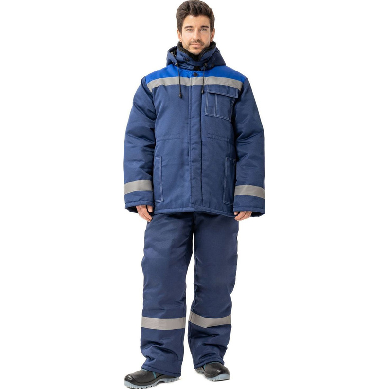 Изображение товара Зимняя рабочая мужская куртка з32-КУ из ткани грета, утепленная, с меховым воротником