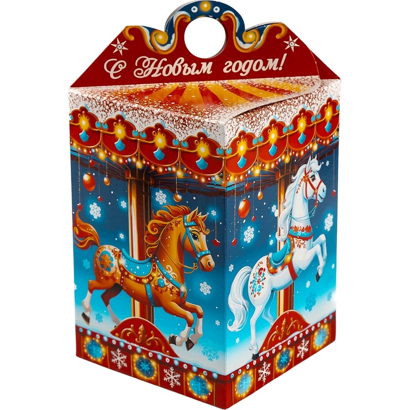 Изображение товара Новогодний сладкий подарок Азбука Праздника Праздничная карусель 900 г