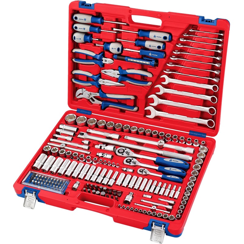 Изображение товара Набор инструментов универсальный Мастак 174 предмета в кейсе профессиональный