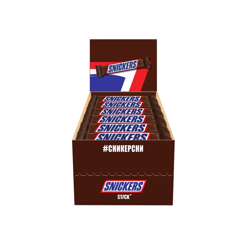Изображение товара Шоколадные батончики Snickers Stick 32 штуки по 20 г