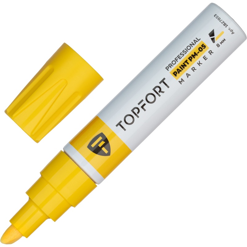 Изображение товара Маркер промышленный лаковый TOPFORT ZP2502 жёлтый 6-8 мм (1827853)