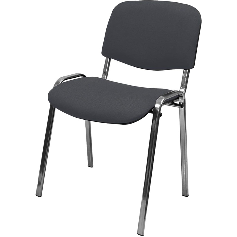 Изображение товара Стул офисный Easy Chair ИЗО РС 01.00.10 серый ткань металл с имитацией под хром (1905632)