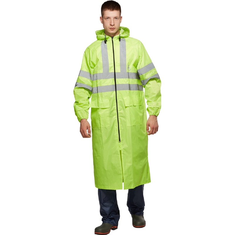 Изображение товара Влагозащитный плащ Тайфун ПВХ лимонный с СОП для работ и активного отдыха