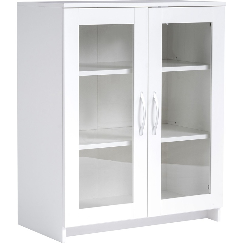 Изображение товара Стильная белая тумба Сириус со стеклом 782х412х946 мм для интерьера