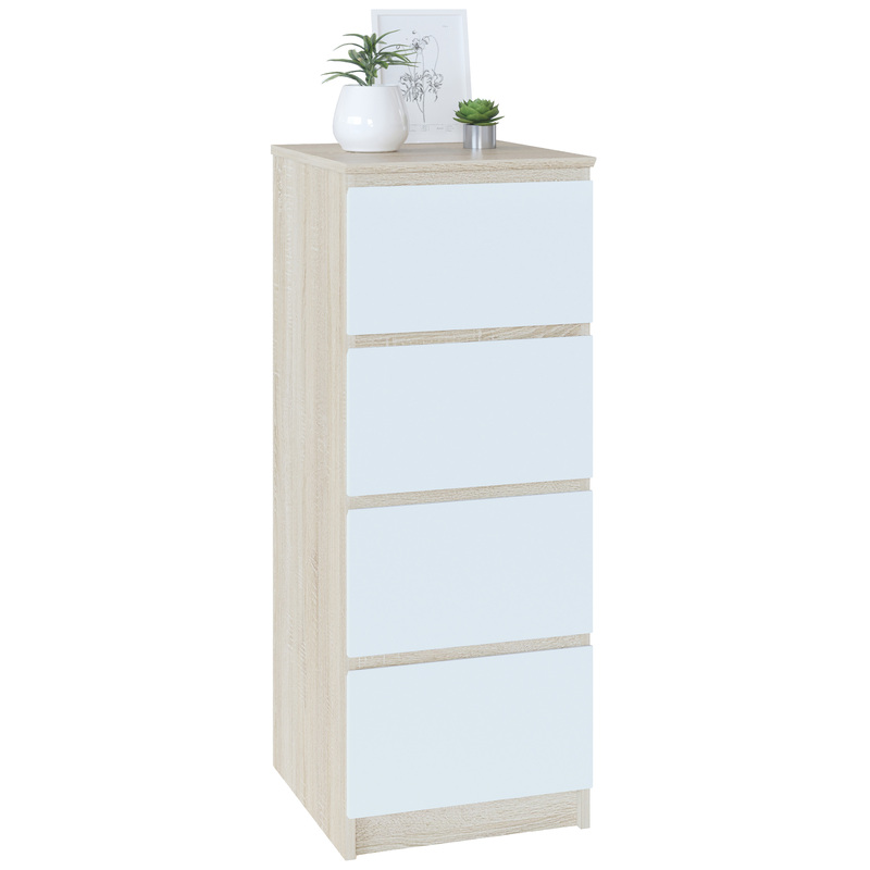 Изображение товара Комод Сокол Т-4р (дуб сонома/белый, 400х446х1044 мм)