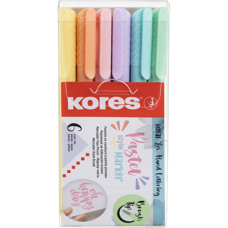 Изображение товара Набор маркеров для скетчинга Kores Pastel Style 6 цветов