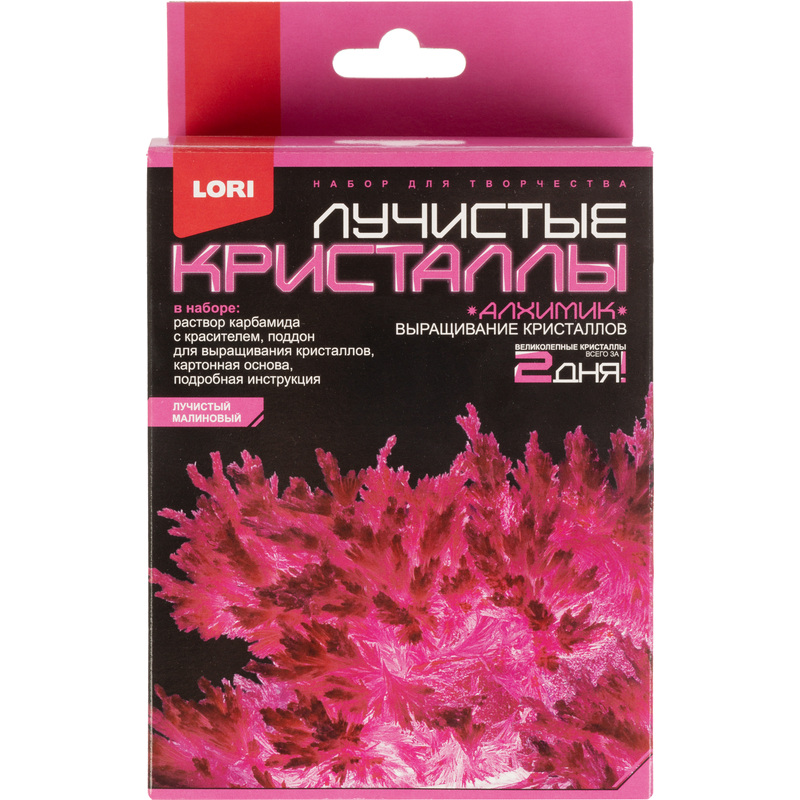 Изображение товара Набор химических опытов Lori Алхимик Малиновый кристалл для выращивания