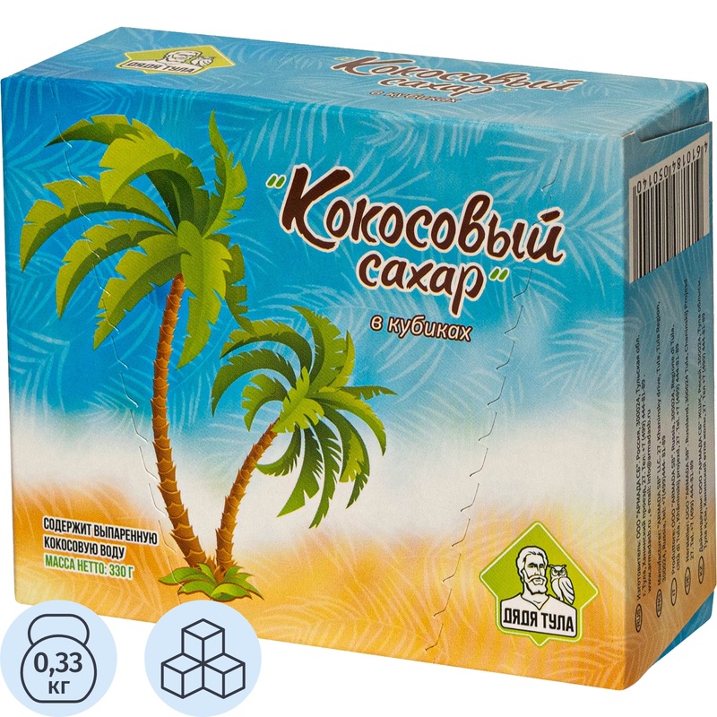 Изображение товара Сахар рафинад кусковой с добавкой кокоса 330 г Дядя Тула