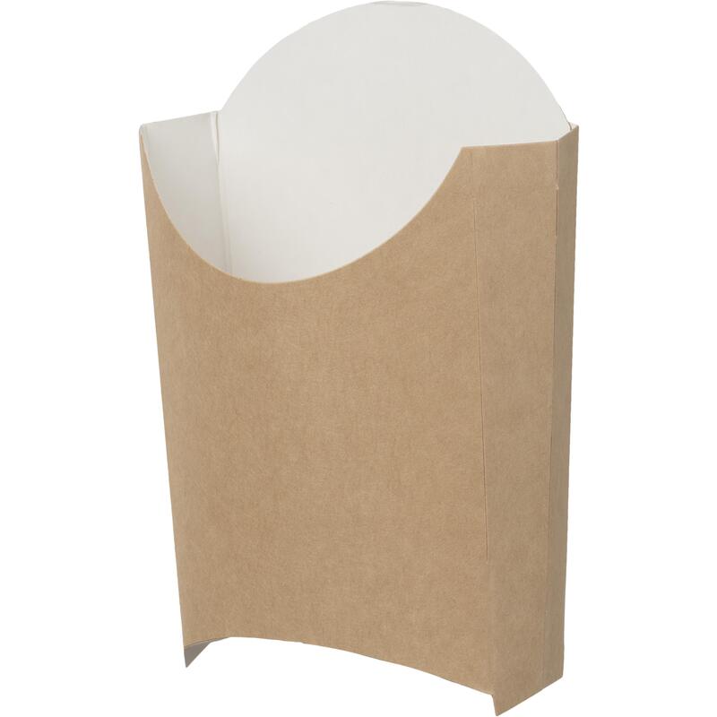 Изображение товара Упаковка для картофеля фри DoEco ECO FRY L 132х54х120 мм крафт (1000 штук в упаковке)