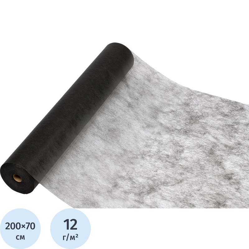 Изображение товара Одноразовые простыни Ван-Маркет нестерильная 200x70 см перфорированные черные 100 шт в рулоне