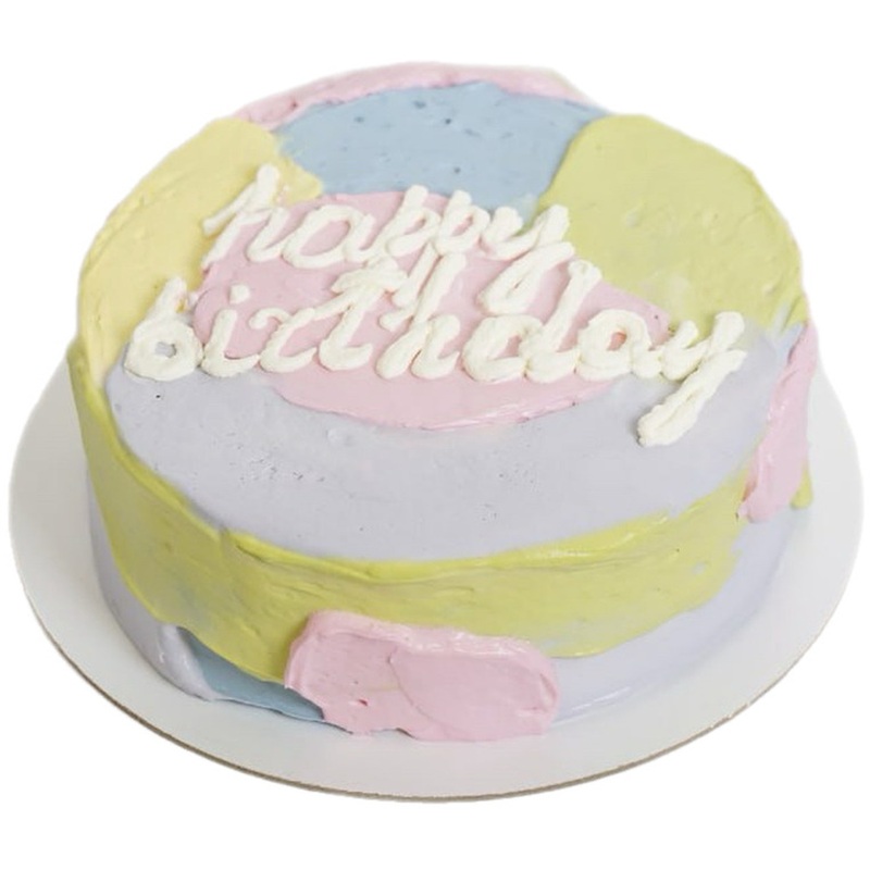 Изображение товара Торт Акварель манго-клубника 2 кг натуральные сливки и муссы