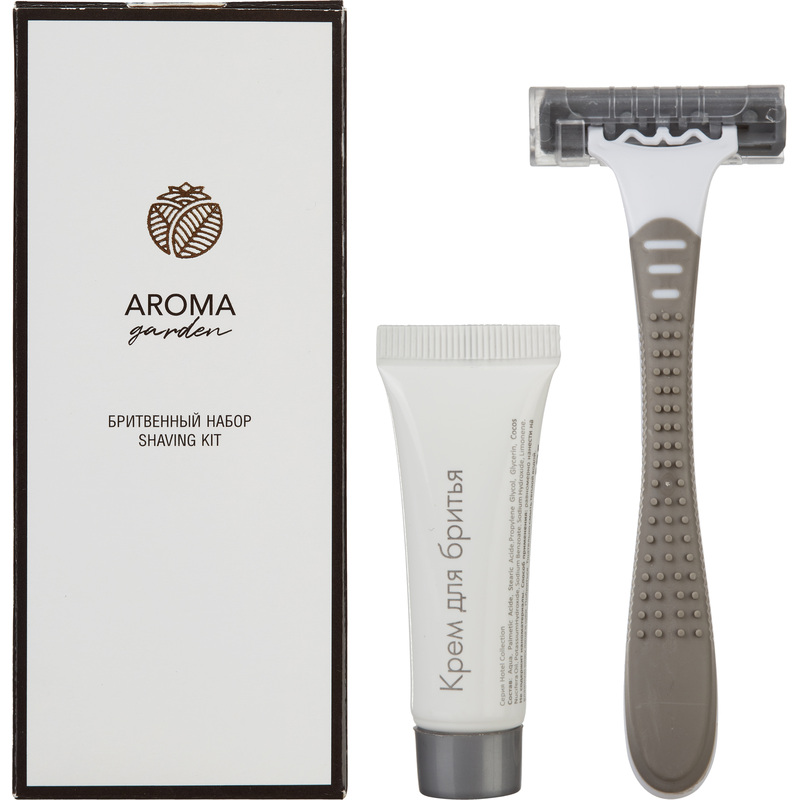 Изображение товара Набор бритвенный Aroma Garden с кремом для бритья 200 штук
