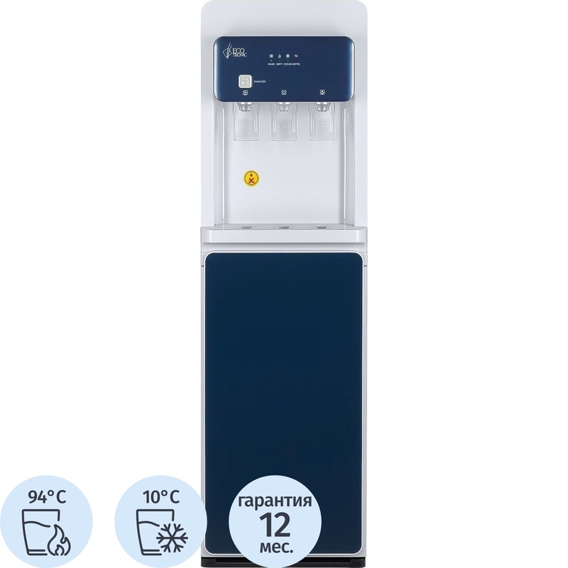 Изображение товара Кулер для воды Ecotronic K43-LXE бело-синий нагрев и охлаждение