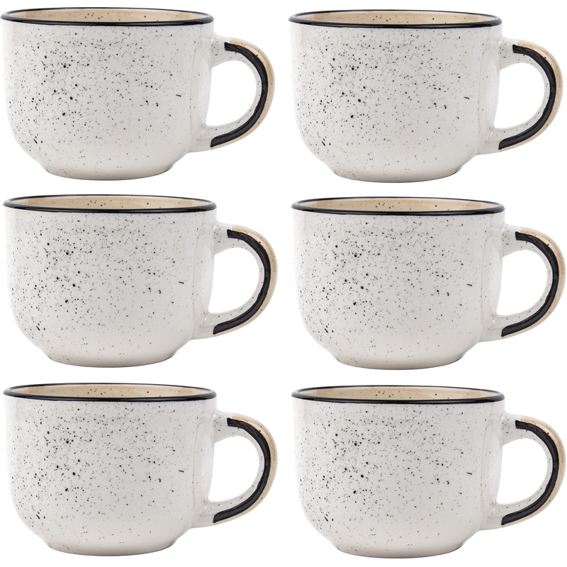 Изображение товара Керамический набор кружек Elrington Диадема 500 мл кремовый (6 шт.)