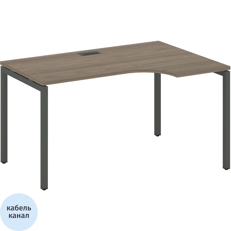 Изображение товара Эргономичный правый стол SN-4P.SPA-012(R) из ЛДСП с кабель-каналом, Россия