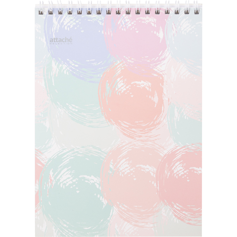 Изображение товара Блокнот Attache Selection Pastel Круги А5 80 листов разноцветный в клетку на спирали