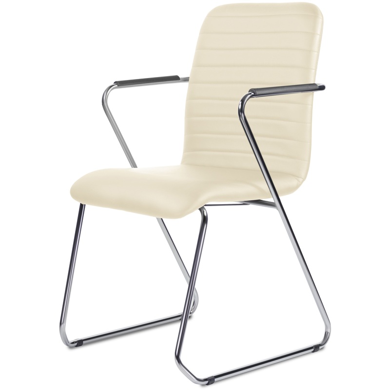 Изображение товара Офисный стул Easy Chair Честер бежевый экокожа металл хромированный