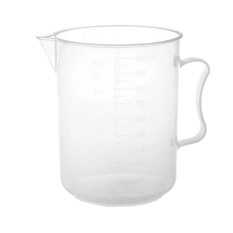 Изображение товара Мерный стакан 1000 мл с ручкой из полипропилена для измерения жидкостей
